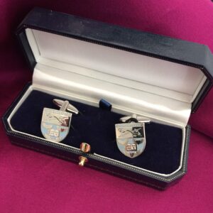 Image of silver plated Haileybury cufflinks