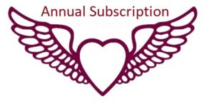 Image of Hearts and Wings with Annual Subscription written above