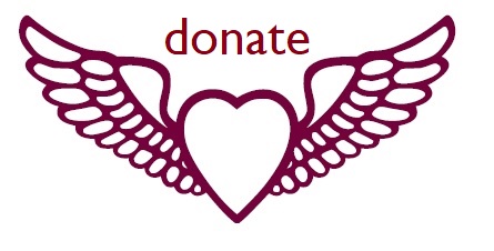 Image of Hearts and Wings with Donate written above