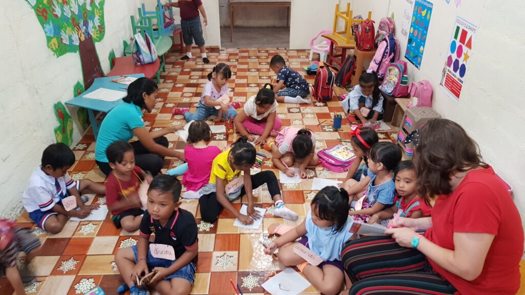 Image of School Children seen by an OH on a travel grant trip