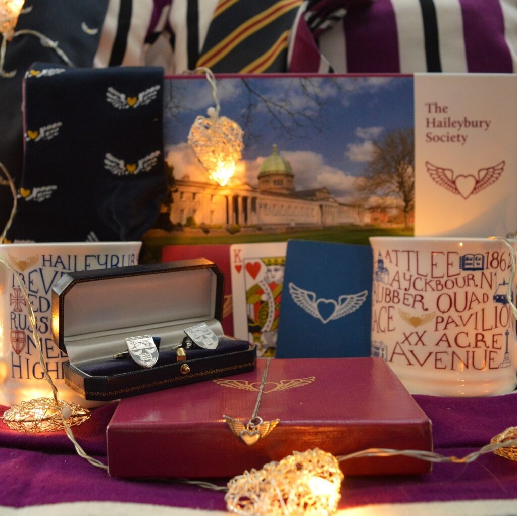 Image of items available through the Haileybury Society Online Shop