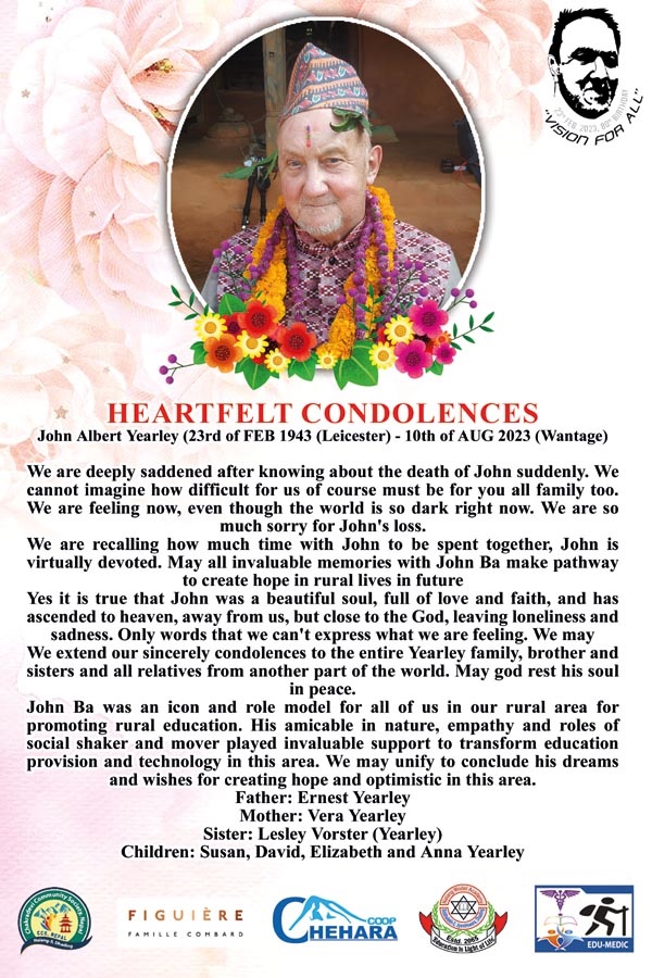 Image of Nepal obituary of John Yearley