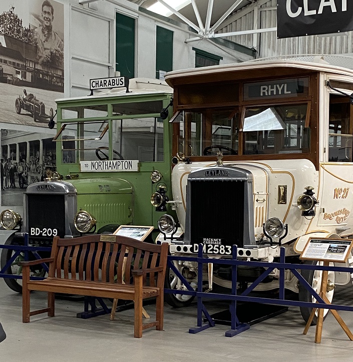 Image of two vintage buses at Shuttleworth