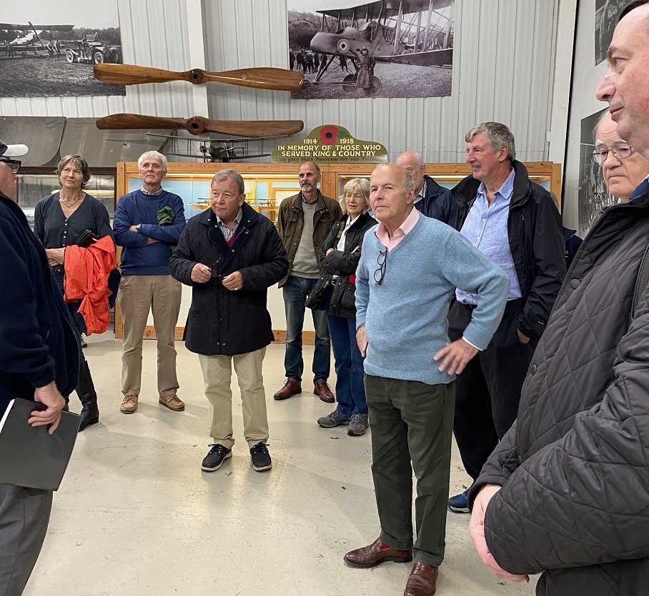 Image of audience listening to stories about WW1 fighter pilots at Shuttleworth