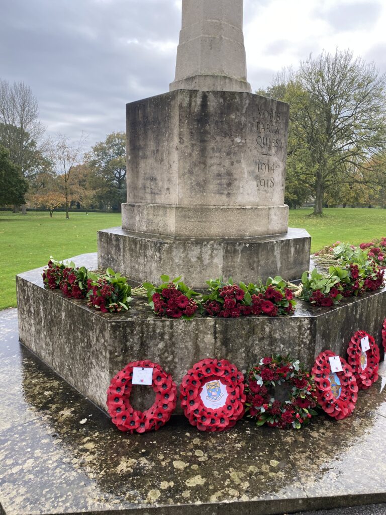 Image of wreaths on Terrace at Haileybury