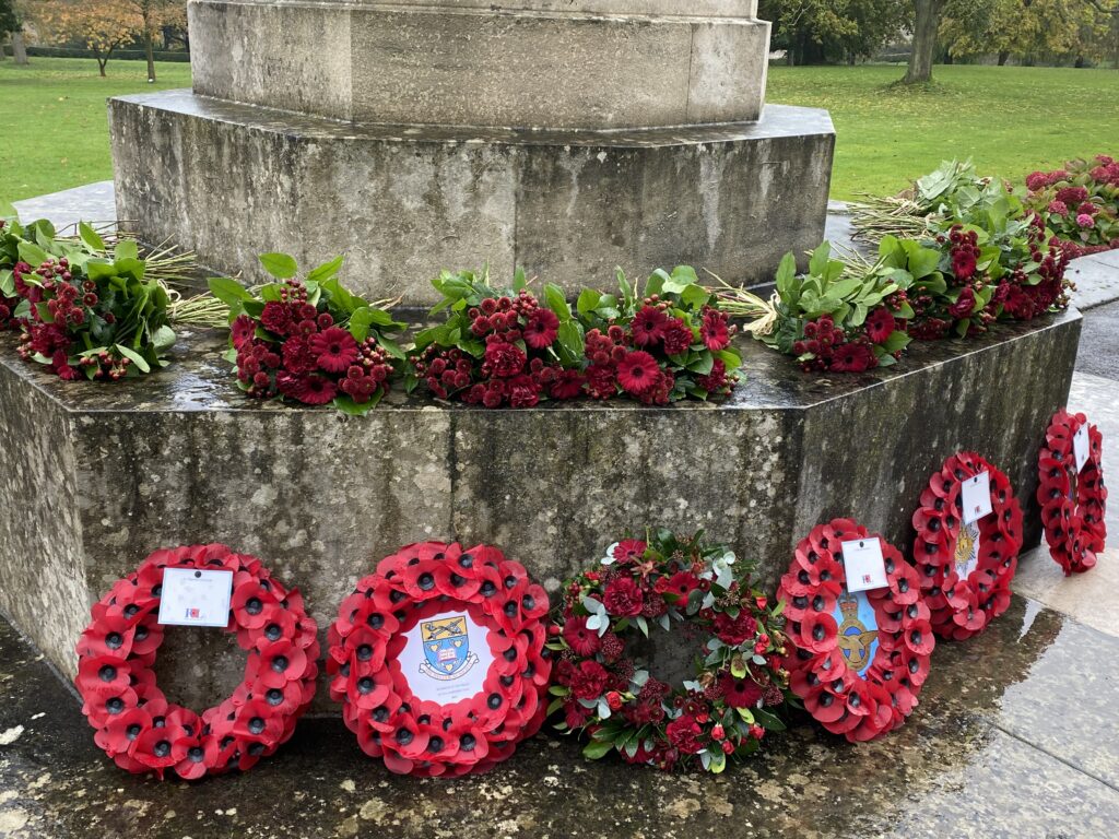 Image showing image of wreaths on Terrace at Haileybury.