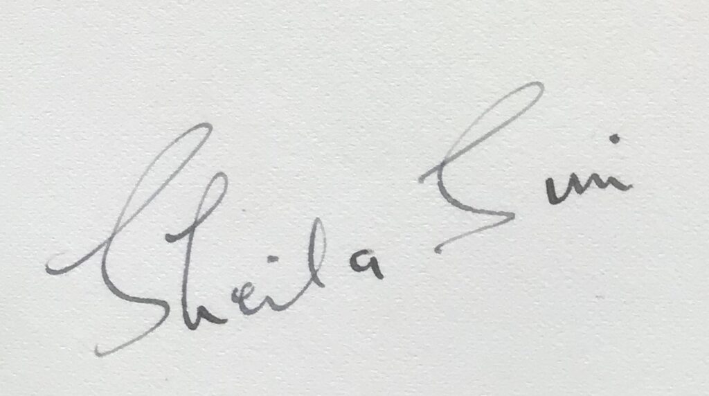 Sheila Sim autograph