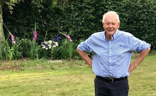 David Jackson (C 52) in his garden