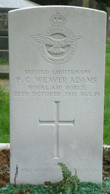 P C Weaver Adams gravestone