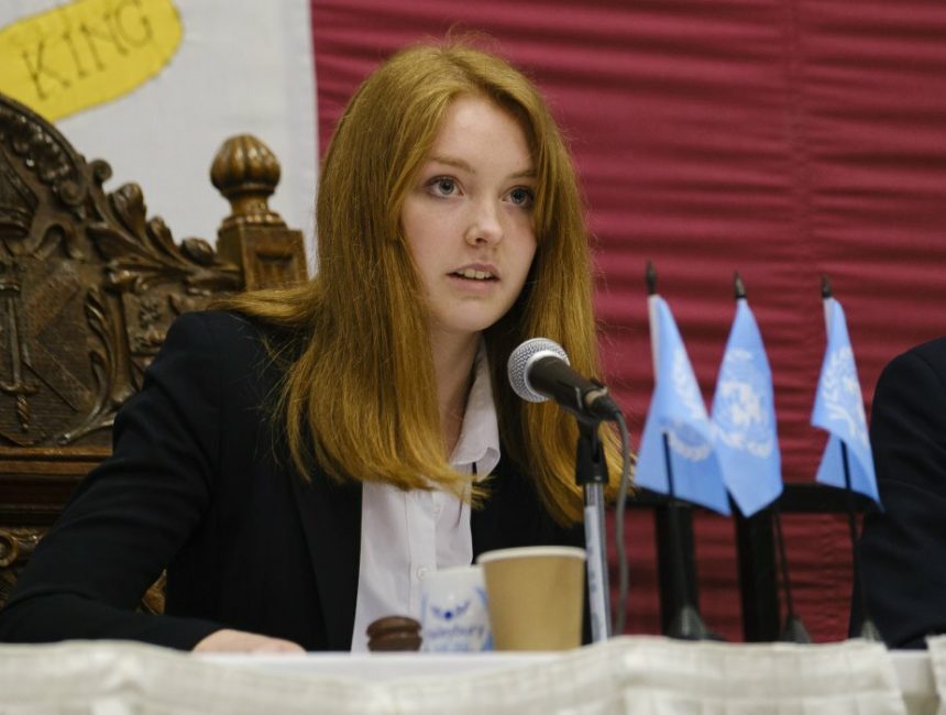 Ellie Owen at the Haileybury MUN in 2019