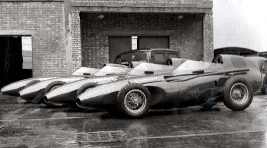 Vanwall cars driven by Stirling Moss